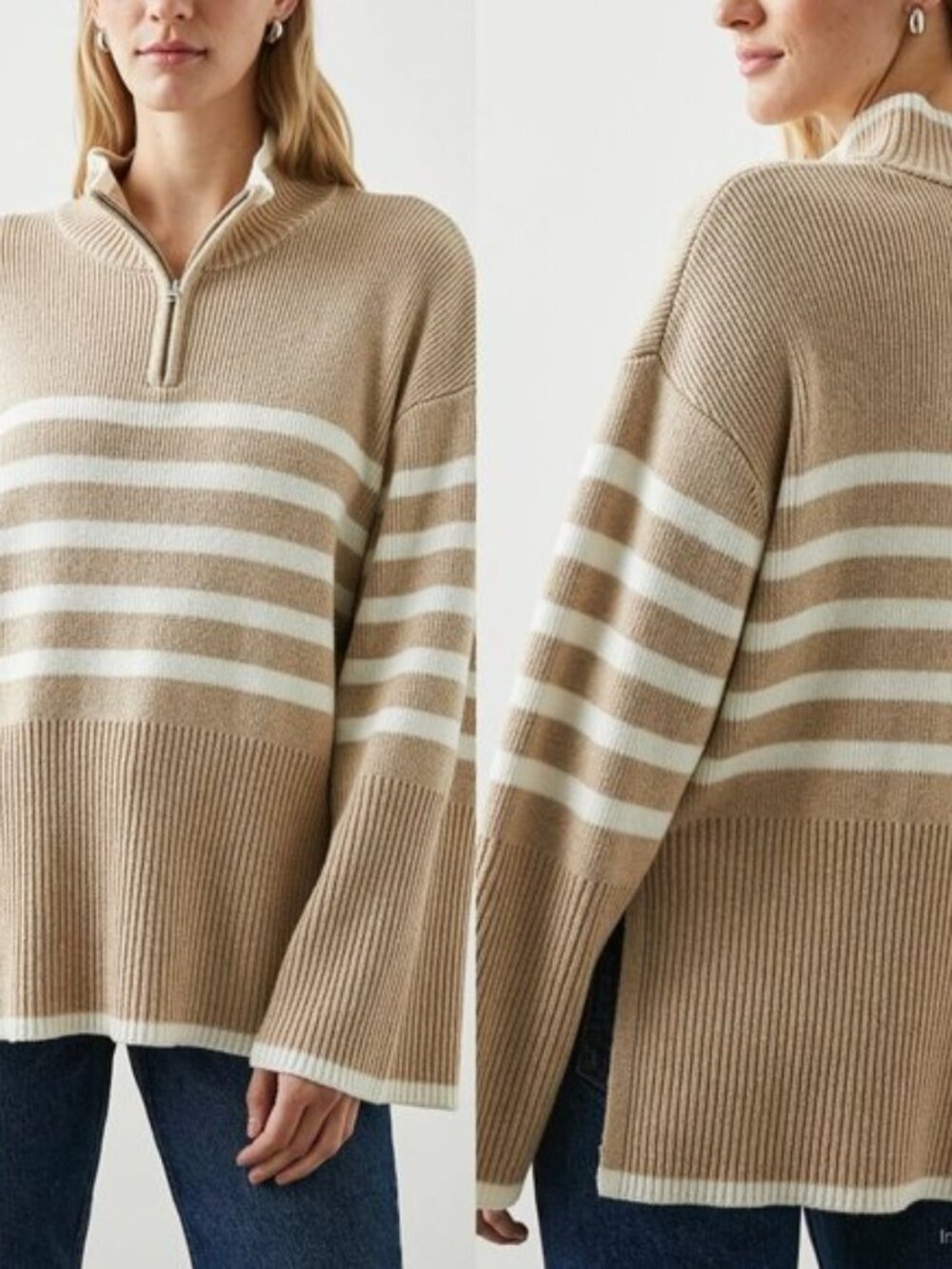 NWT Rails Tessa sweater Sand Stripe